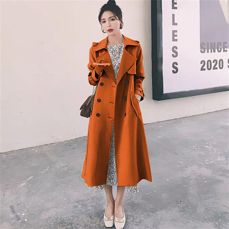 British-style Trendy Khaki Trench Coat