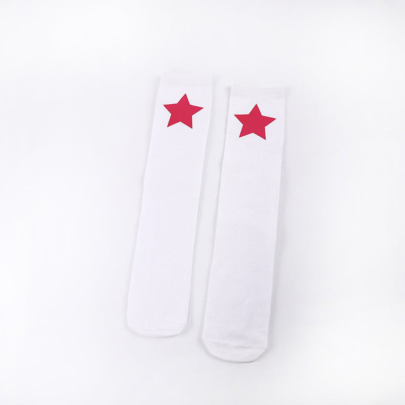 Five-pointed Star Middle Tube Children Over Knee Socks