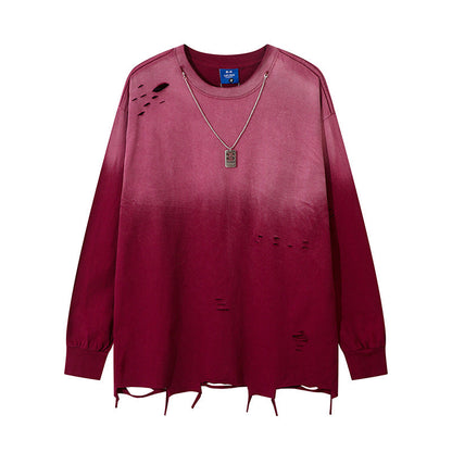 Tie-dye Gradient Long-Sleeve T-Shirt For Men