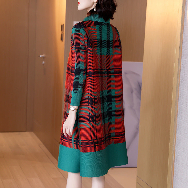 High-end Pleated Mother Spring Dress