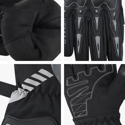 Mens Winter Waterproof And Warm Motorcycle Riding Gloves