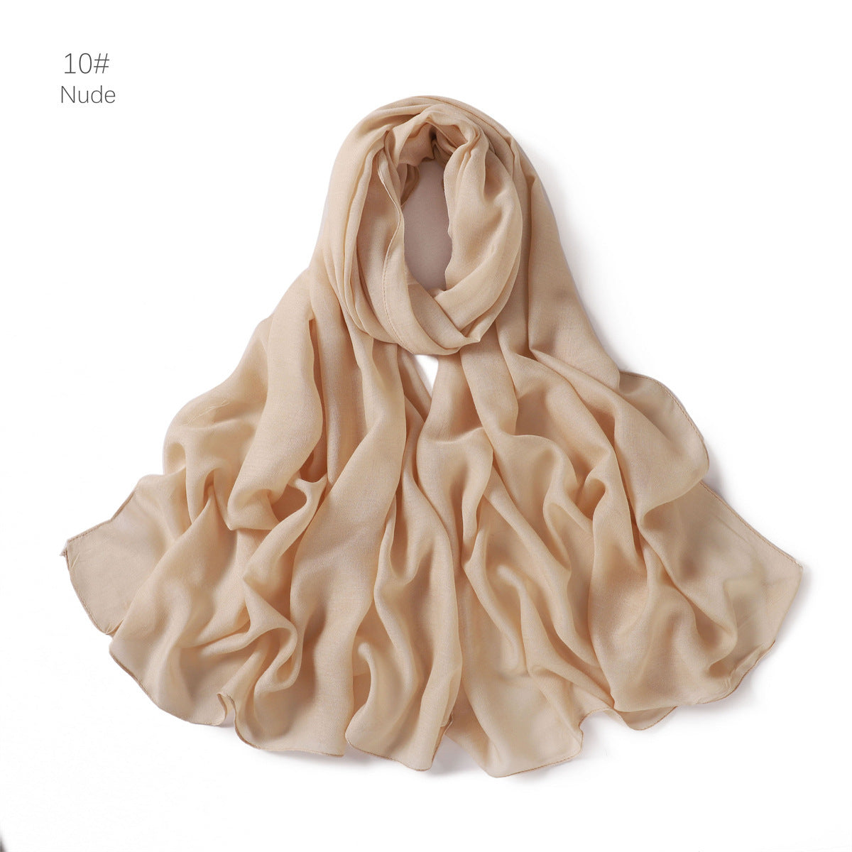 Modal Solid-color Thin-edged Breathable Headscarf