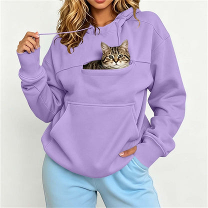 Solid-color Hooded Loose-fit Pet Hoodie