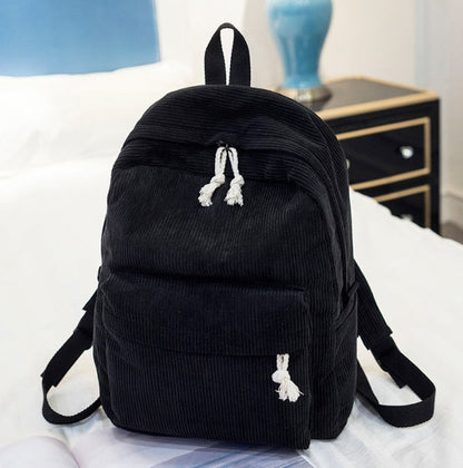 Customisable Velour Fabric Large Capacity Backpack