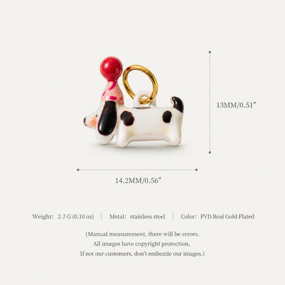 Animal Puppy Series Zircon Pendant
