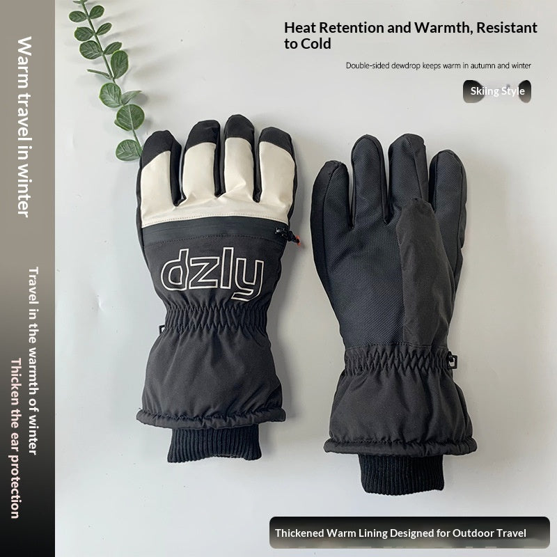 Winter Warm Ski Gloves For Men With Touchscreen Cold-proof And Windproof