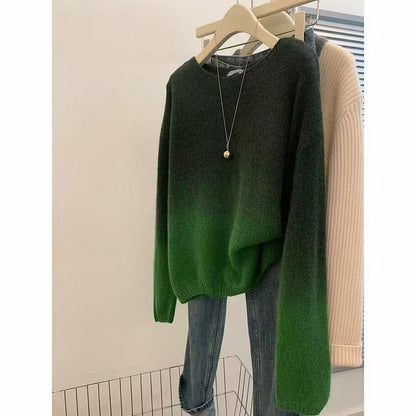 Ombre Sweater Knitted Top For Women