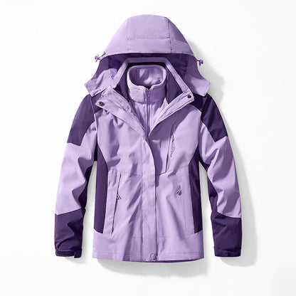 3-in-1 Mink-velvet Liner Two-piece Set Detachable Warm And Windproof Shell Jacket