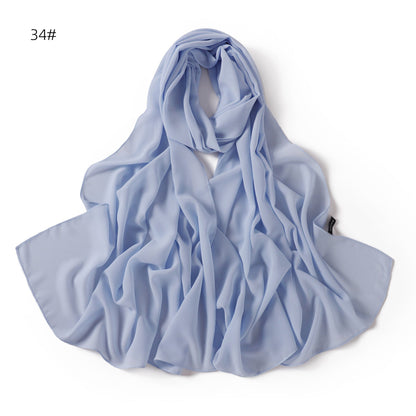 Soft Draping Solid-color Scarf For Women