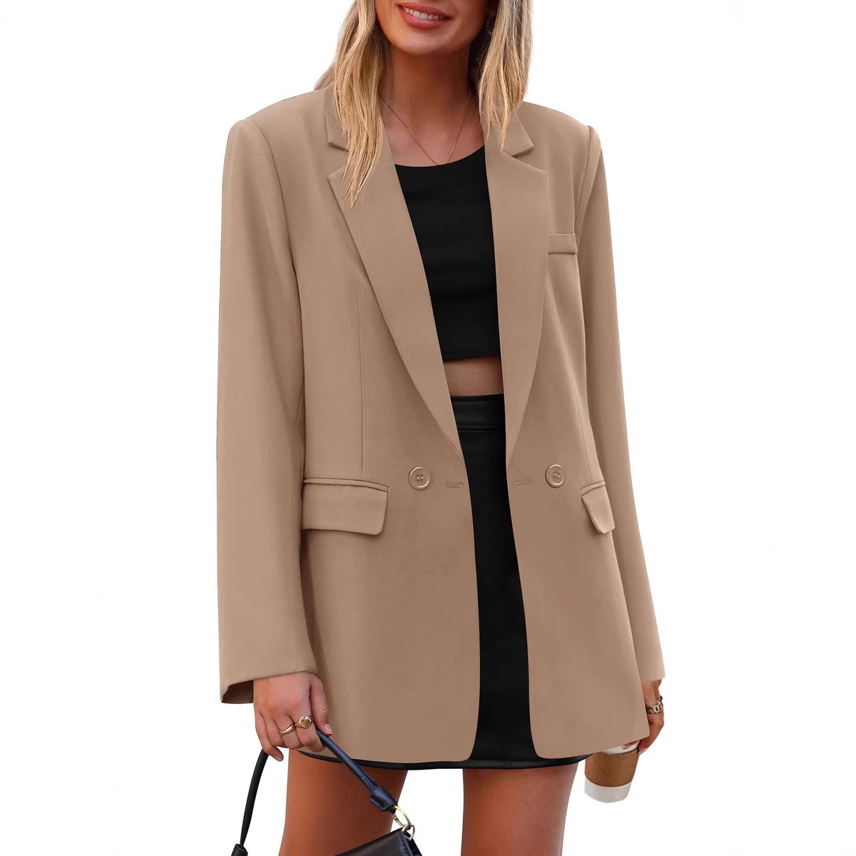 Casual Relaxed-fit Figure-flattering Versatile Commuter Blazer For Women