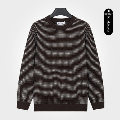 Mens Casual Round-neck Knit Sweater
