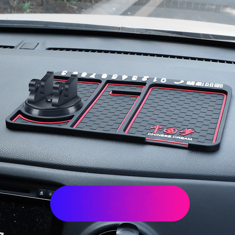 Non-Slip Car Phone Pad with Parking Number Card