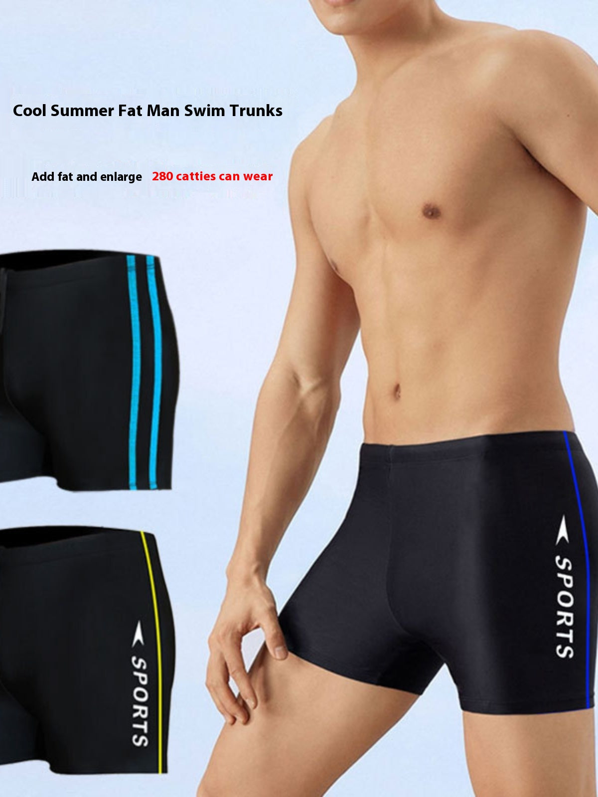 Anti-embarrassment Boxers Swimsuit Plus Size Hot Spring Swimming Trunks