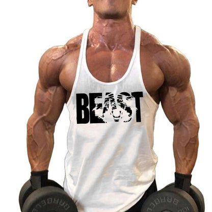 Men's Fitness Sports Printed Tank Top