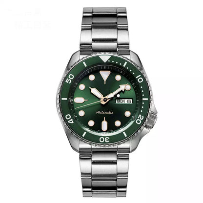 Men's Casual Quartz Watch with Spiral Crown and Folding Buckle