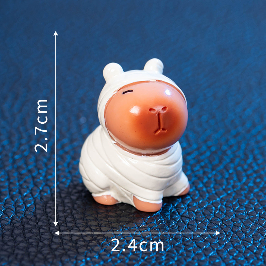 Micro Landscape Halloween Cute Capybara Resin Decorations