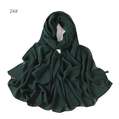 Soft Draping Solid-color Scarf For Women