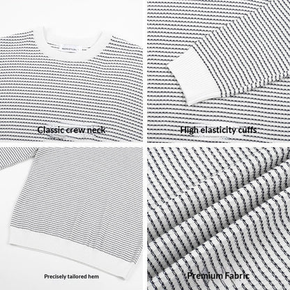Mens Casual Round-neck Knit Sweater
