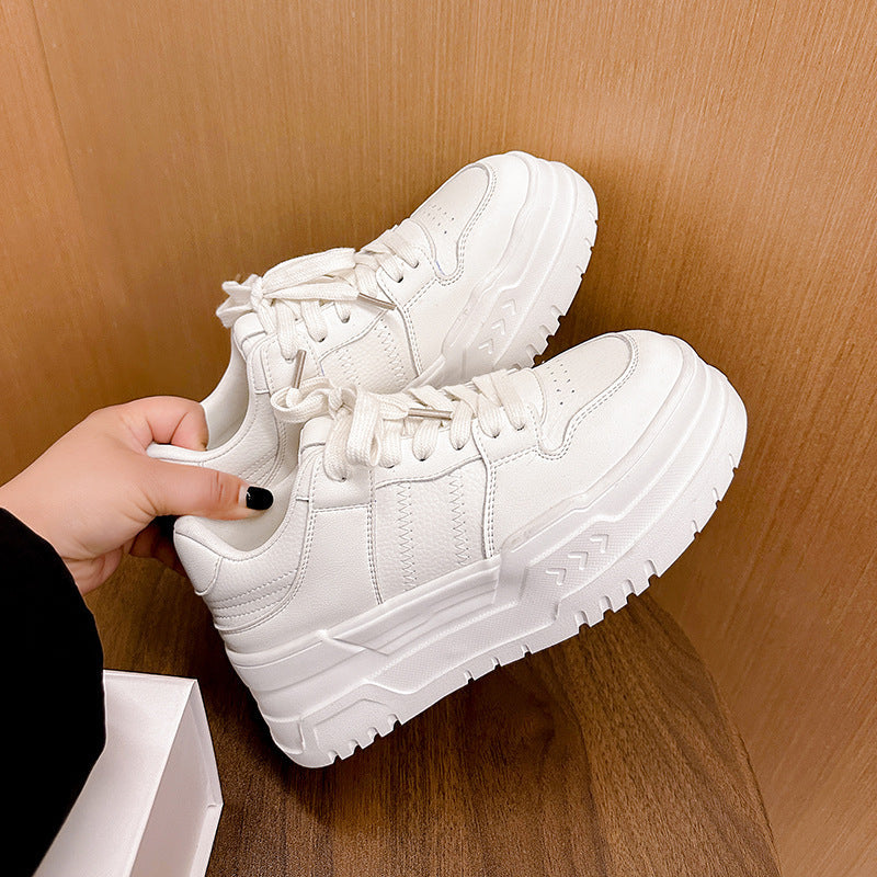 Platform Height Increasing Casual Lace Up Sports Board Shoes