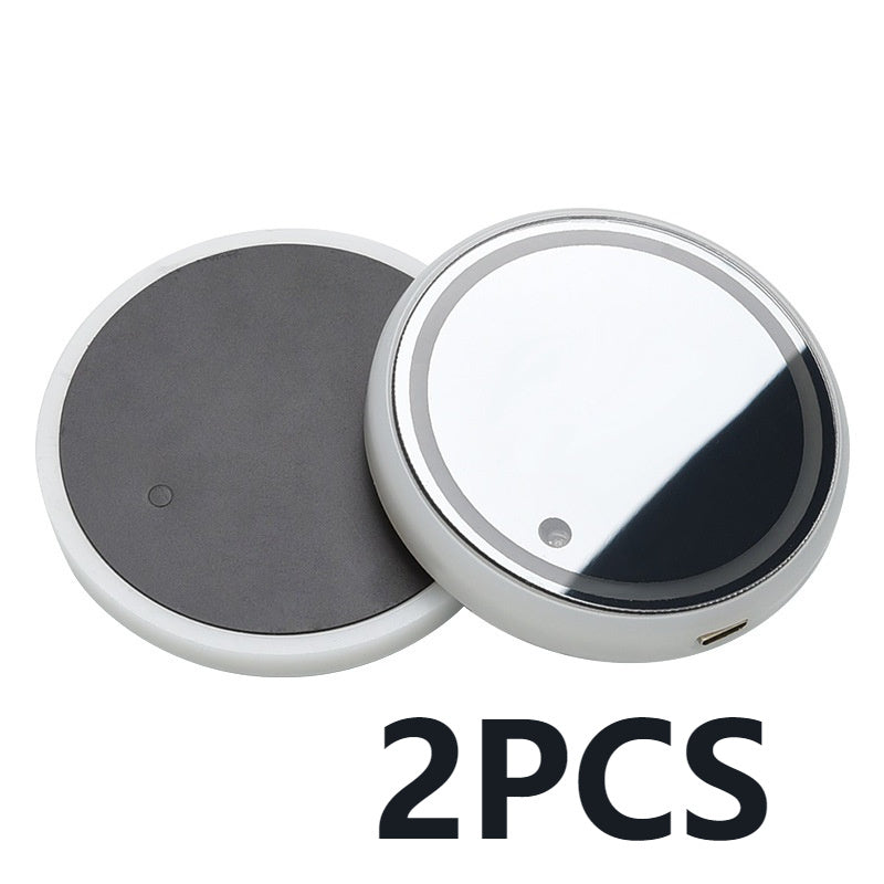 LED Colorful Cup Holder Coaster with Solar & USB Charging