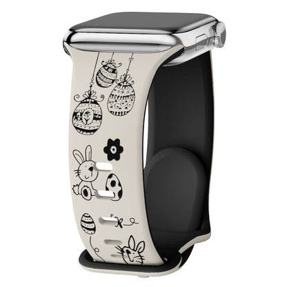 Suitable For The Easter Silicone Laser-engraved Printed Watch Strap