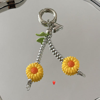 Cute Flower-shaped Bag Charm Keychain