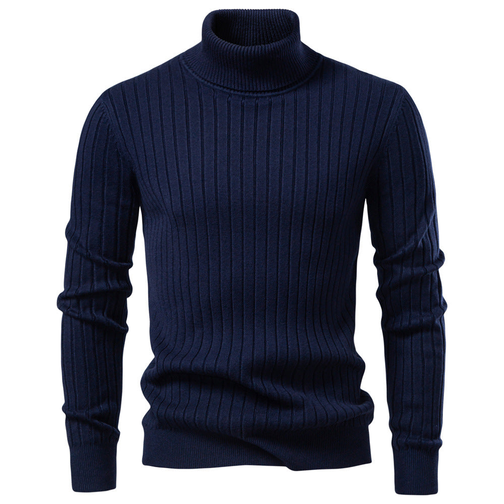 Mens Turtleneck Pullover Casual Knit Sweater