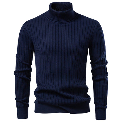 Mens Turtleneck Pullover Casual Knit Sweater