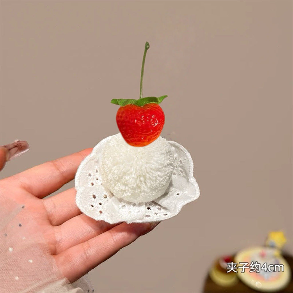 Cherry Cake Style Lace Hair Clip