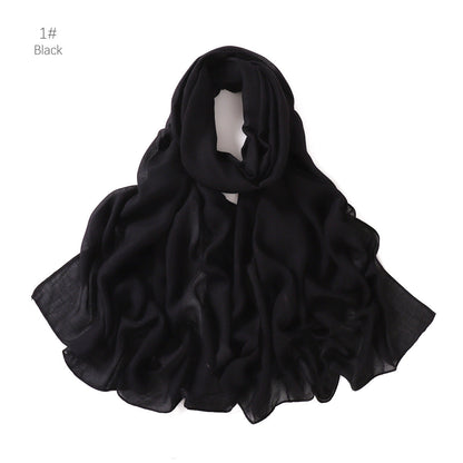 Modal Solid-color Thin-edged Breathable Headscarf