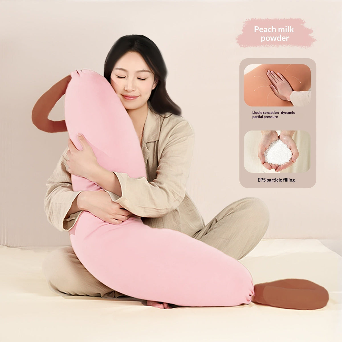 Pregnancy Pillow For Back Support And Side Sleeping With Belly Support