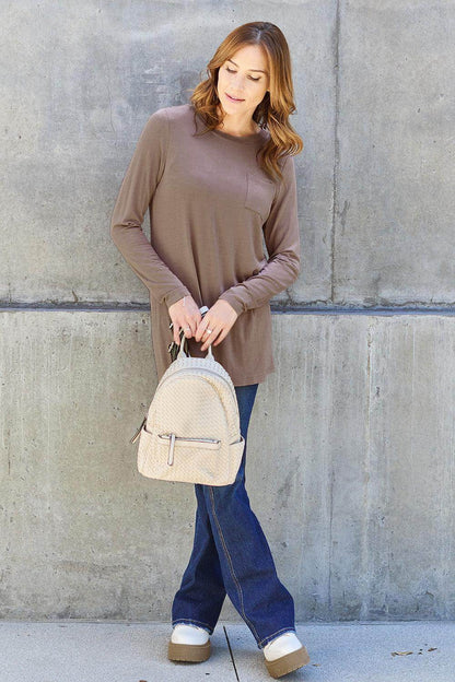 Basic Bae Full Size Round Neck Long Sleeve Top for Women