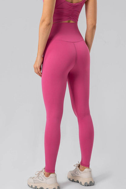 High Waist Wide Waistband Active Leggings for Women