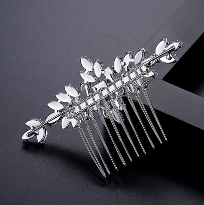 S925 Pure Silver Moissanite Fashionable New Bride Hair Comb Light Luxury Headwear