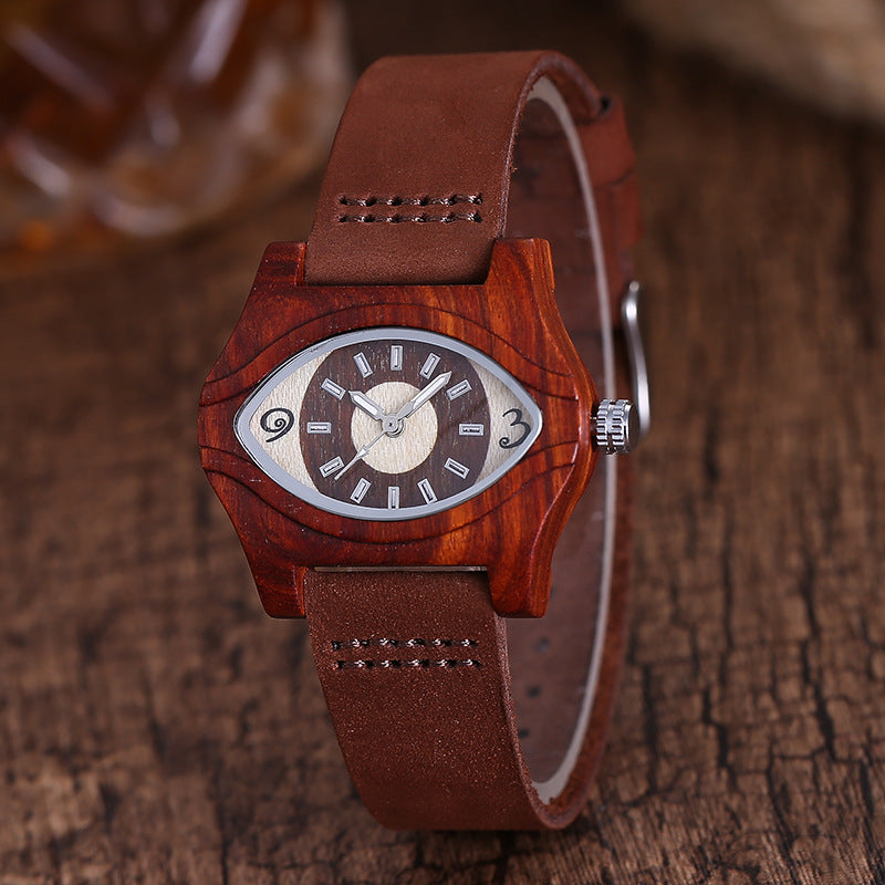 Qians Casual Wooden Watch A High-quality Sandalwood Timepiece With An Eye-catching Dial