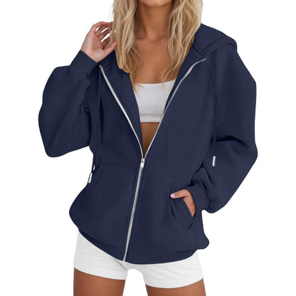 Laid-back Casual Figure-flattering Cardigan Top