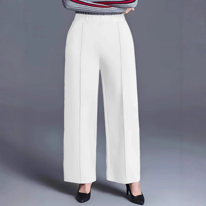 Women's Four-Season Solid-Color Loose-Fit Slimming Casual Trousers