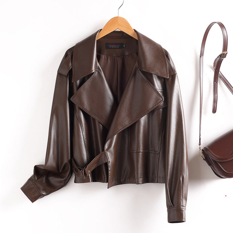 Women's Leather Loose-fitting Fashionable Jacket