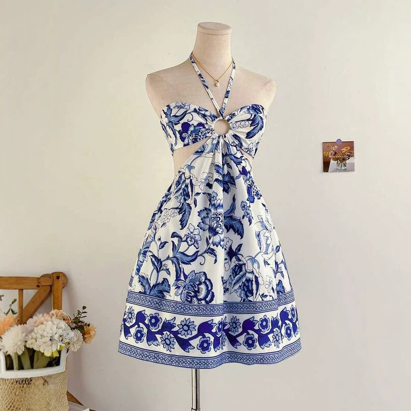 Bohemian Seaside Vacation Halter-neck Tube Dress