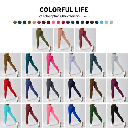 Fitness Yoga Pants For Women High-waisted Butt-lifting Stretchy Form-fitting Workout Tights