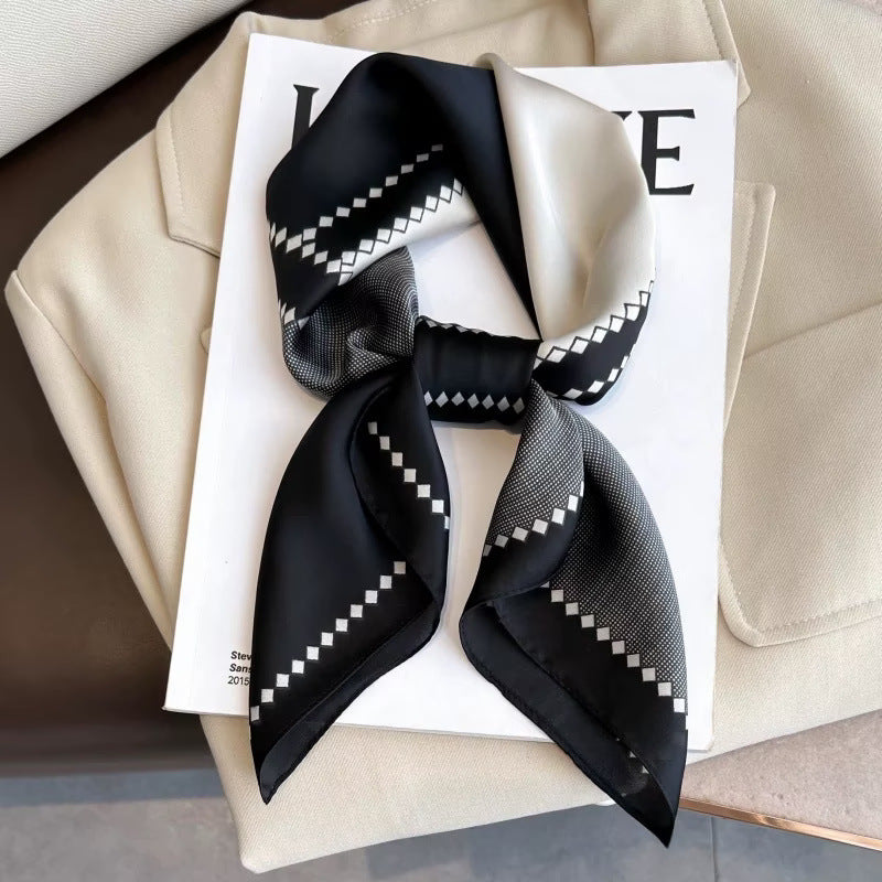 Square Scarf Womens Fashionable Small Neckerchief 70cm