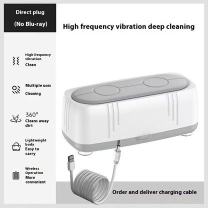 High Frequency Vibration Usb Household Multi-function Glasses Jewelry Cleaning Box