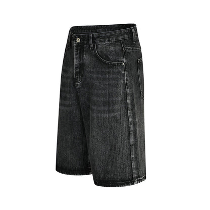 Retro Washing Water Denim Shorts Men