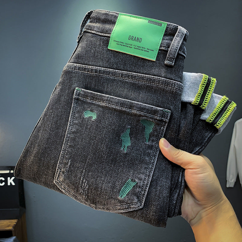 New Letter Printed Jeans For Men