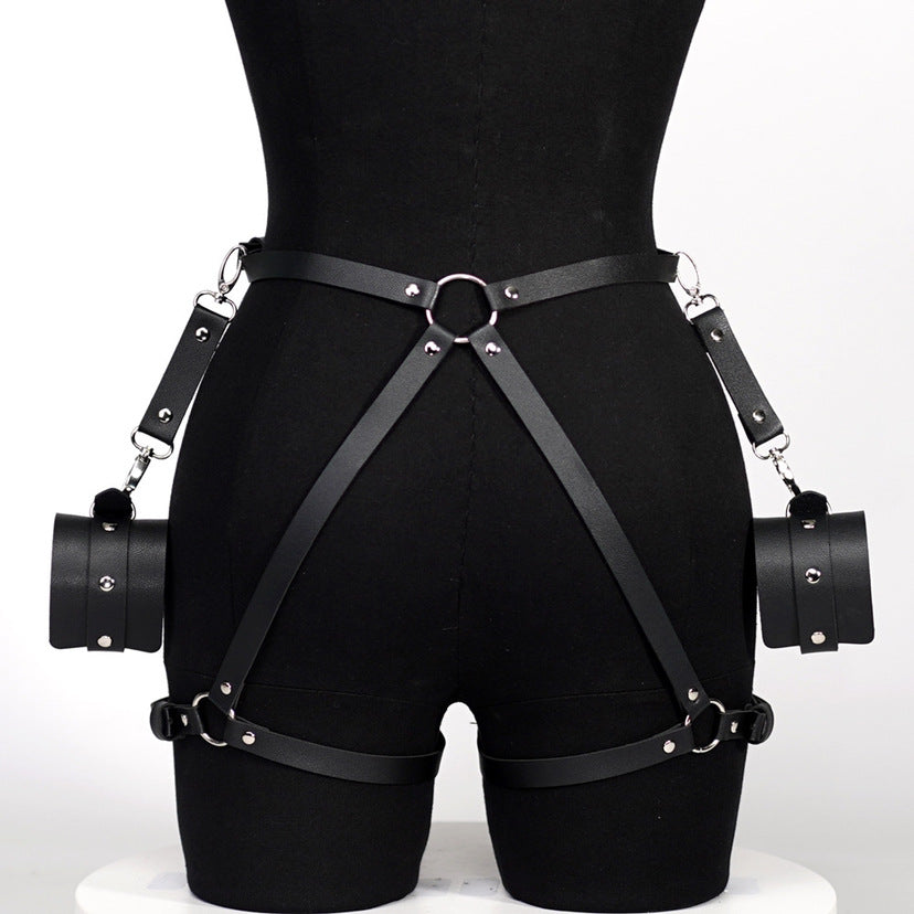 Lady Sexy Bound Leather Underpants