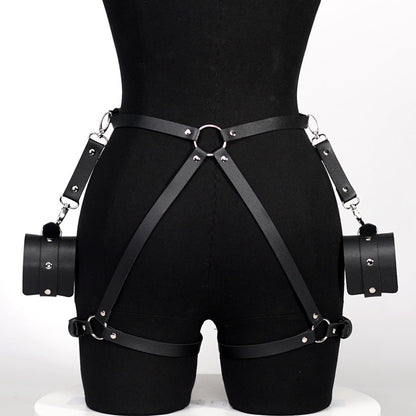Lady Sexy Bound Leather Underpants