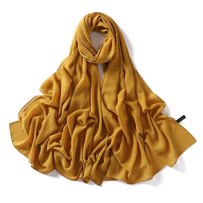 Soft Draping Solid-color Scarf For Women