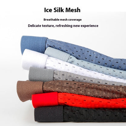 Summer Breathable Ice Silk Men's Boxer Briefs