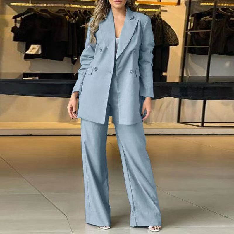 Women's Professional Wear Solid-color Single-button Suit Set