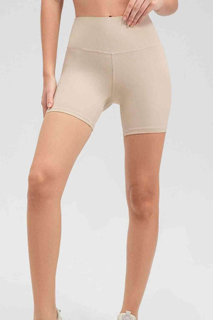 Wide Waistband Slim Fit Sports Shorts for Active Lifestyle